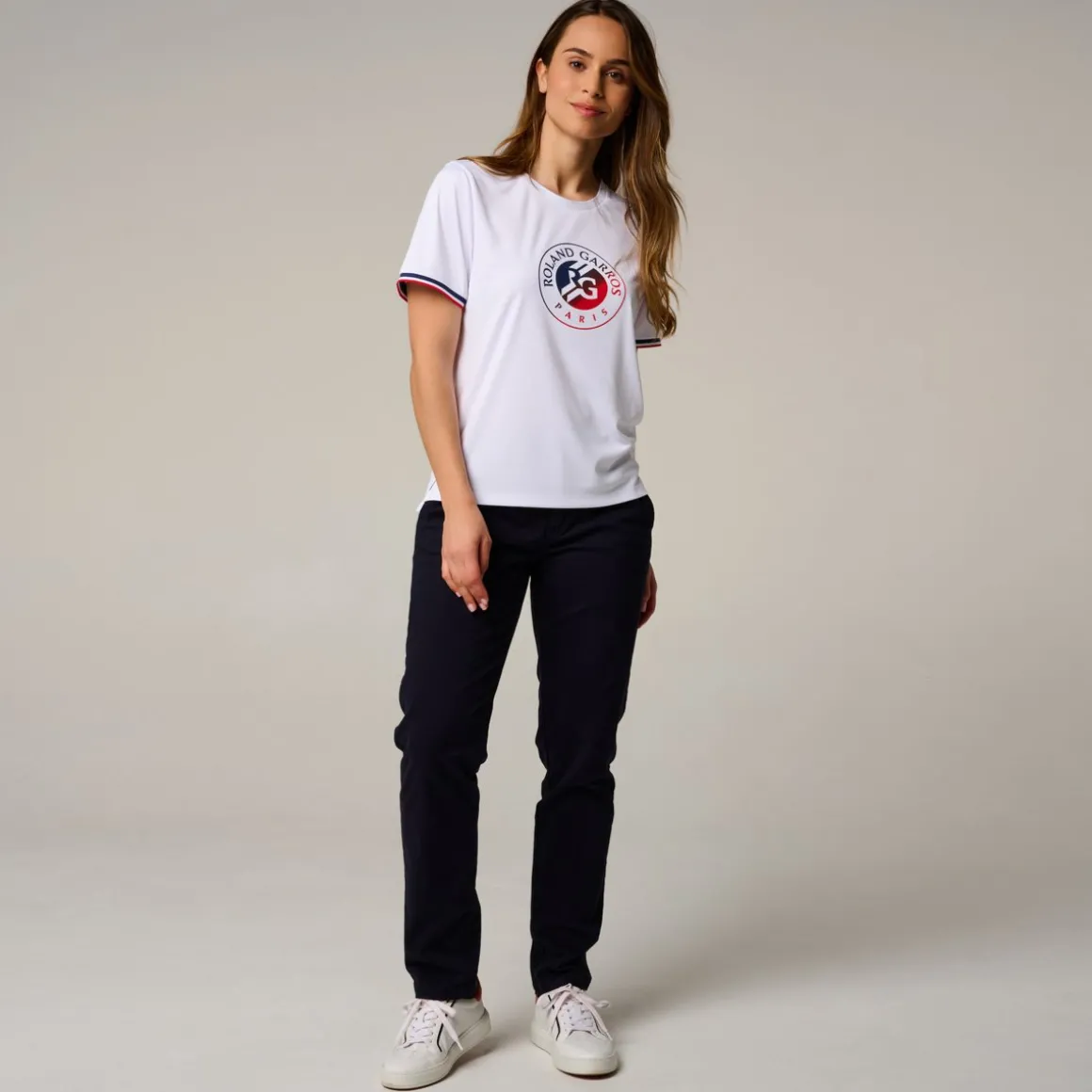 tshirt_tricolore_femme_rolandgarros__blanc_4.webp Roland-Garros T Shirts & Débardeurs-T-shirt Tricolore femme - Blanc