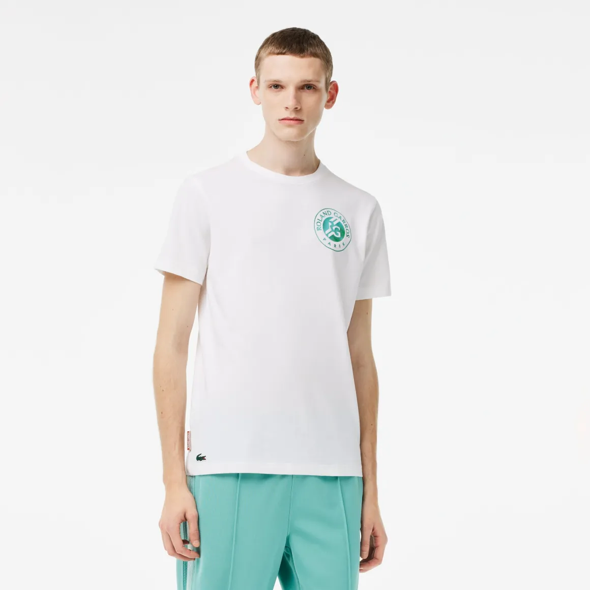 Roland-Garros T Shirts & Débardeurs | T-shirts-T-shirt Unisexe Lacoste pour - Blanc