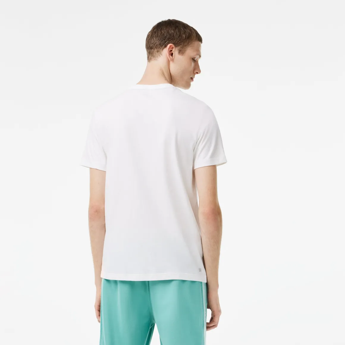 tshirt_unisexe_lacoste_pour_rolandgarros__blanc_2.webp Roland-Garros T Shirts & Débardeurs | T-shirts-T-shirt Unisexe Lacoste pour - Blanc