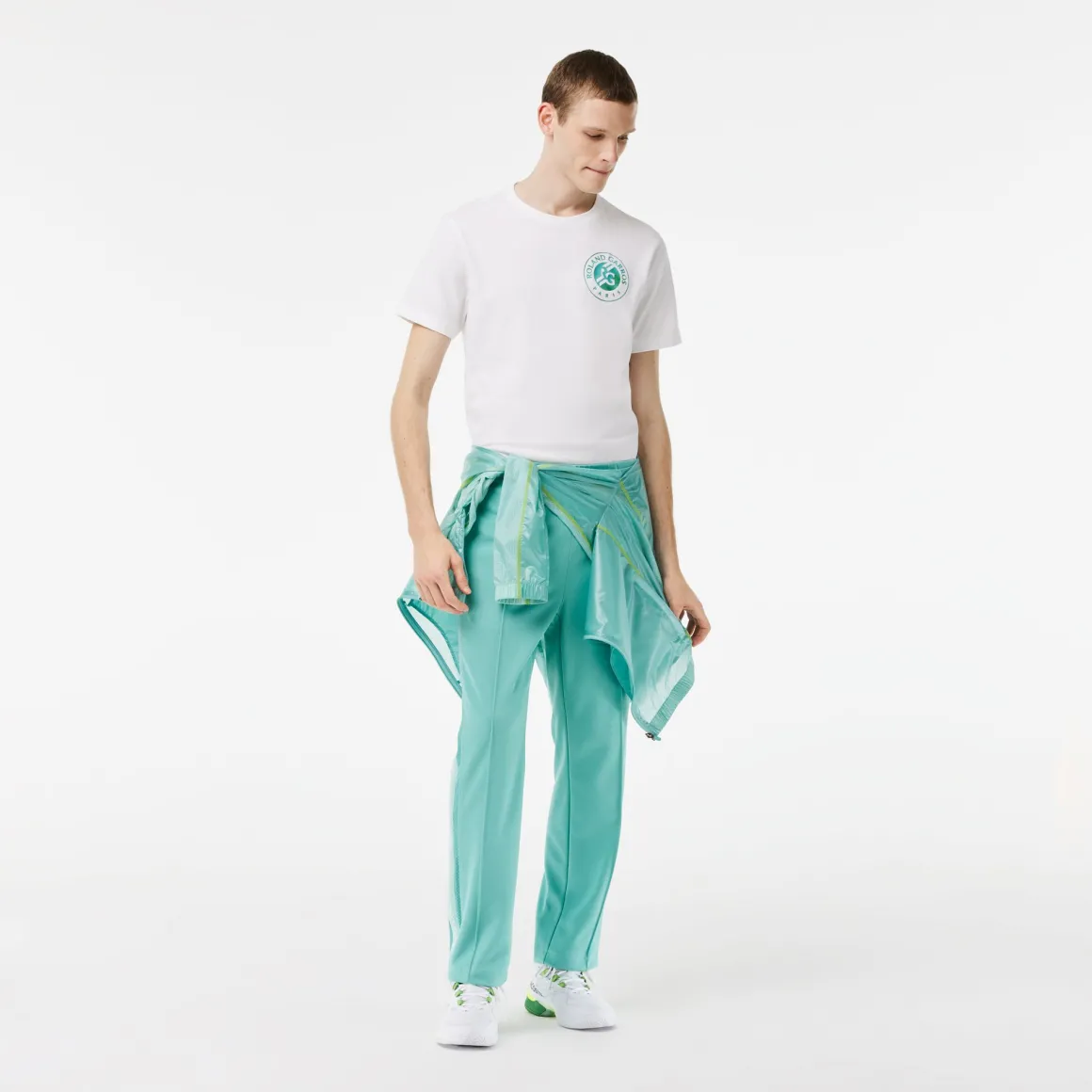 tshirt_unisexe_lacoste_pour_rolandgarros__blanc_3.webp Roland-Garros T Shirts & Débardeurs | T-shirts-T-shirt Unisexe Lacoste pour - Blanc