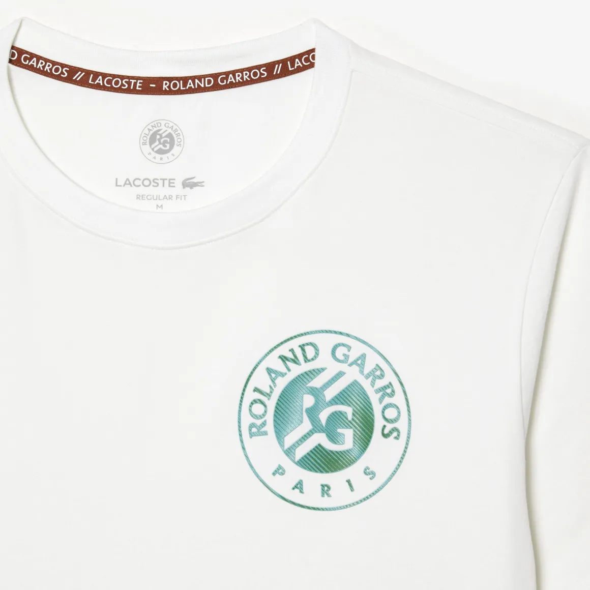 tshirt_unisexe_lacoste_pour_rolandgarros__blanc_4.webp Roland-Garros T Shirts & Débardeurs | T-shirts-T-shirt Unisexe Lacoste pour - Blanc