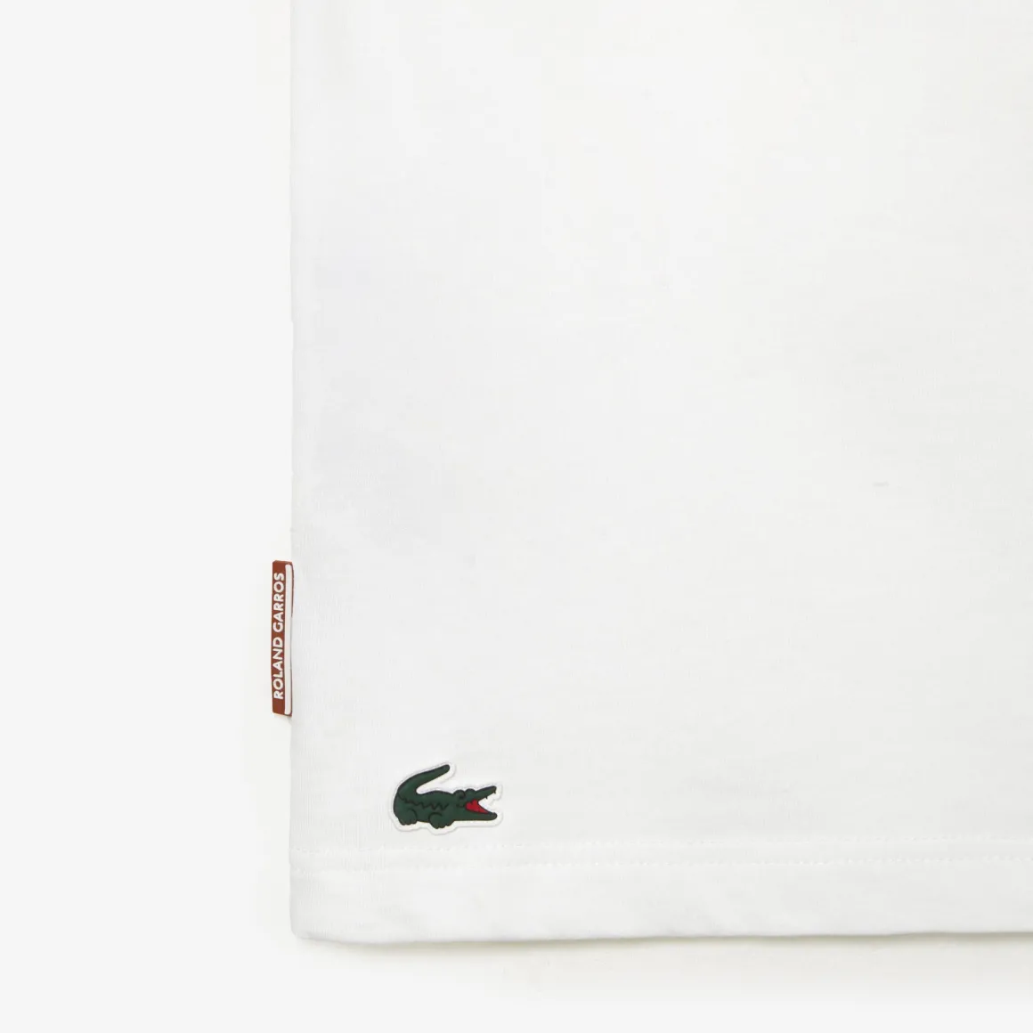 tshirt_unisexe_lacoste_pour_rolandgarros__blanc_5.webp Roland-Garros T Shirts & Débardeurs | T-shirts-T-shirt Unisexe Lacoste pour - Blanc