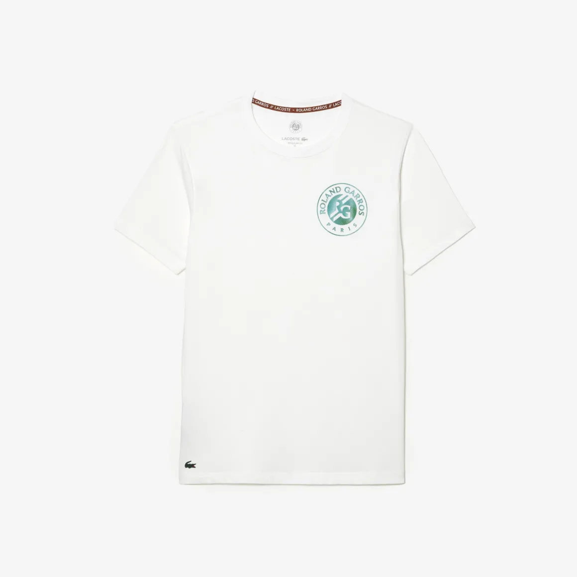 tshirt_unisexe_lacoste_pour_rolandgarros__blanc_6.webp Roland-Garros T Shirts & Débardeurs | T-shirts-T-shirt Unisexe Lacoste pour - Blanc