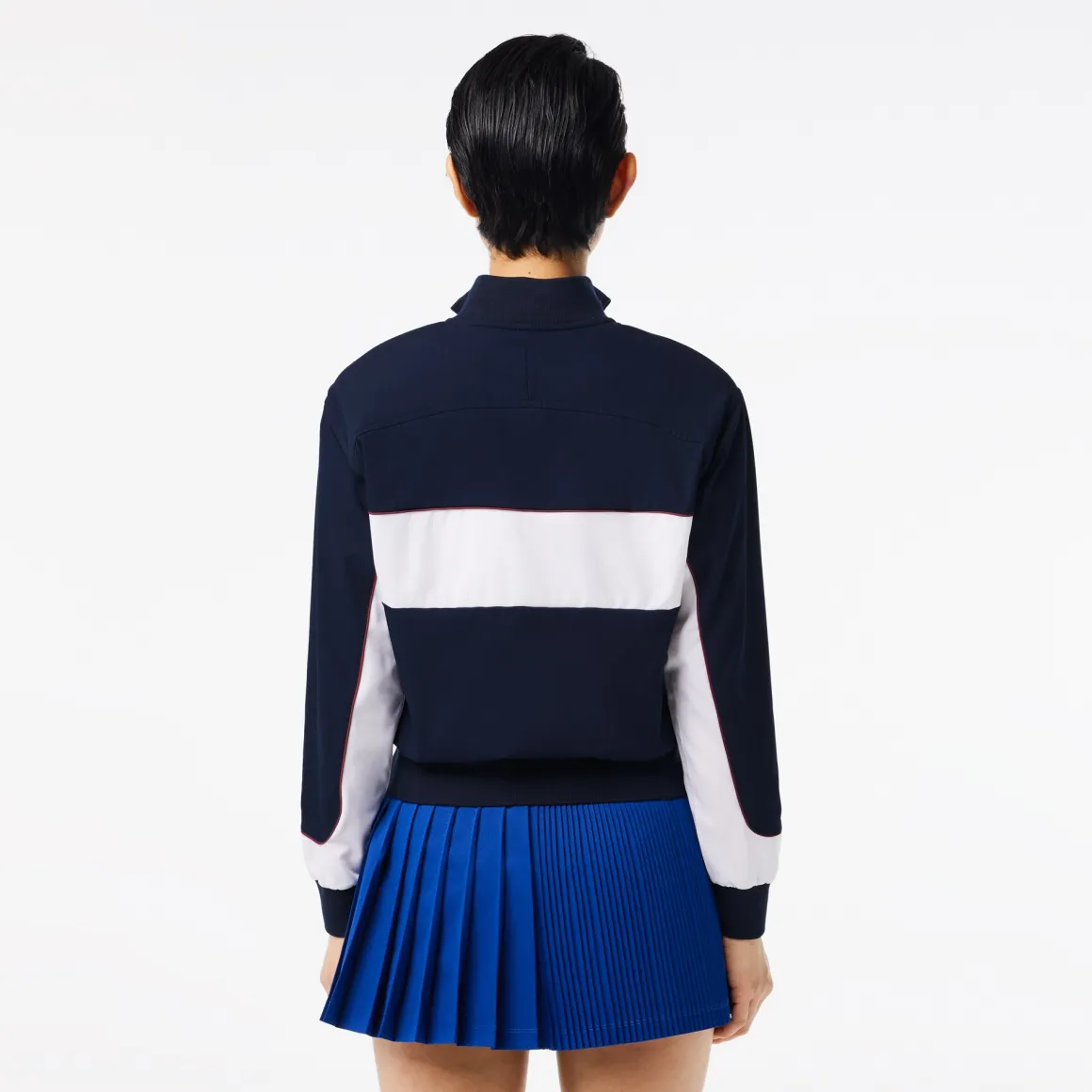 veste_performance_femme_lacoste_x_rolandgarros__marine_et_blanc_3.webp Roland-Garros Tenue De Tennis Femmes | Tenues De Tennis Femmes-Veste Performance femme Lacoste x - Marine et Blanc