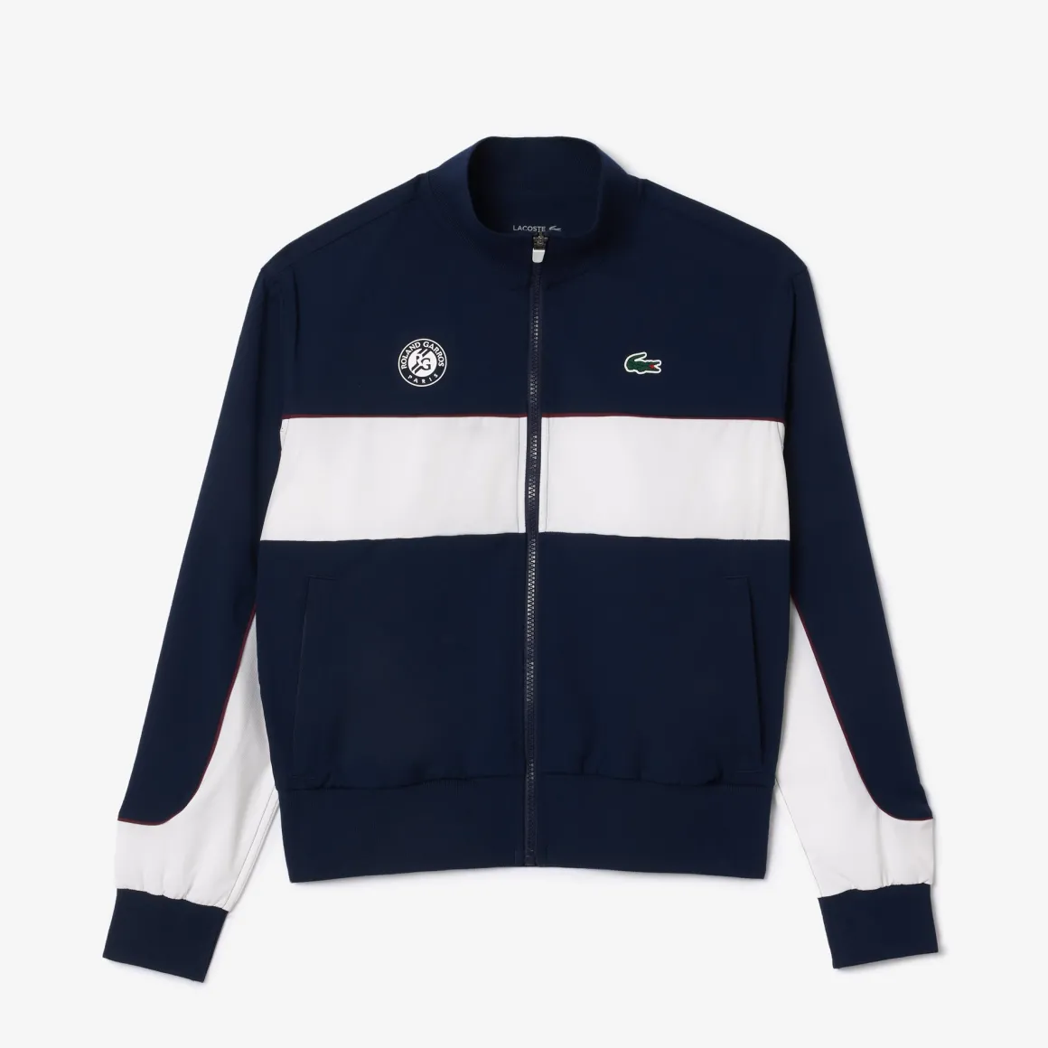 veste_performance_femme_lacoste_x_rolandgarros__marine_et_blanc_4.webp Roland-Garros Tenue De Tennis Femmes | Tenues De Tennis Femmes-Veste Performance femme Lacoste x - Marine et Blanc