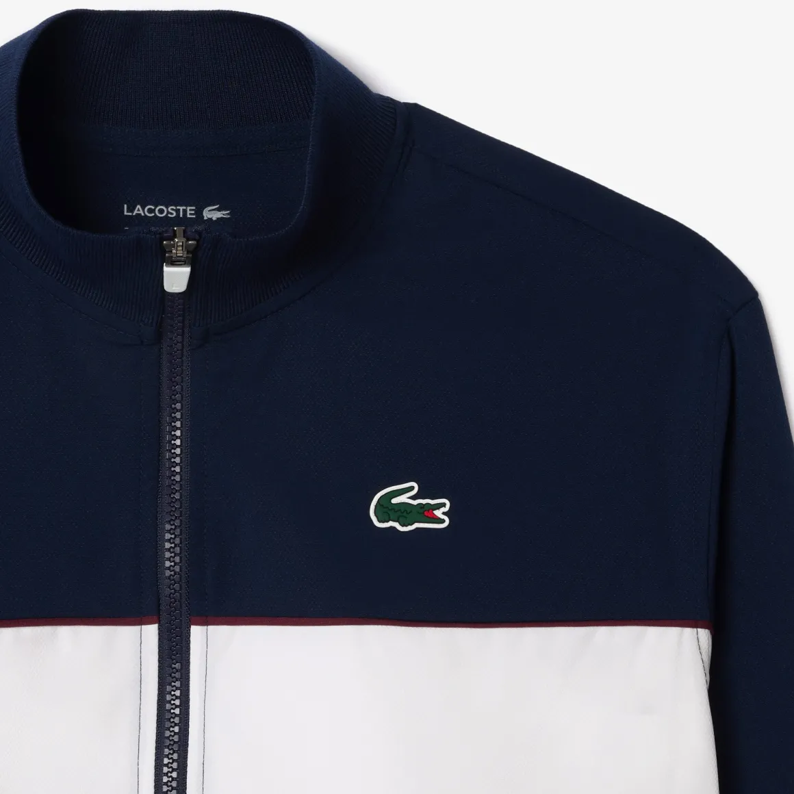 veste_performance_femme_lacoste_x_rolandgarros__marine_et_blanc_5.webp Roland-Garros Tenue De Tennis Femmes | Tenues De Tennis Femmes-Veste Performance femme Lacoste x - Marine et Blanc