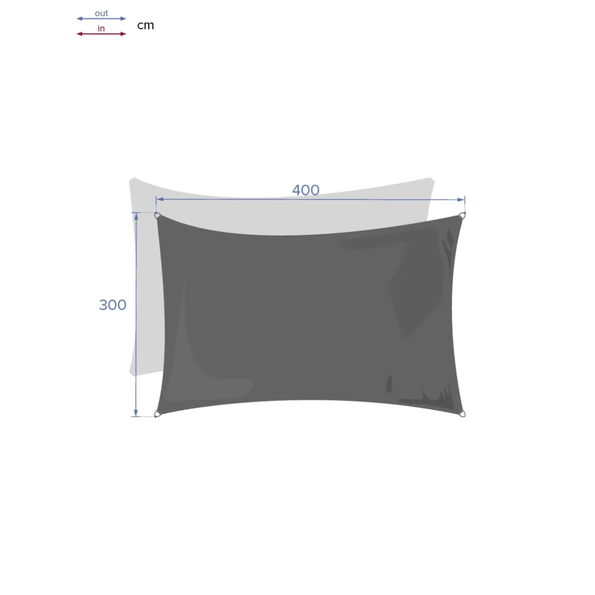 Roland-Garros Mobilier-Voile d'ombrage rectangulaire - Terre Battue
